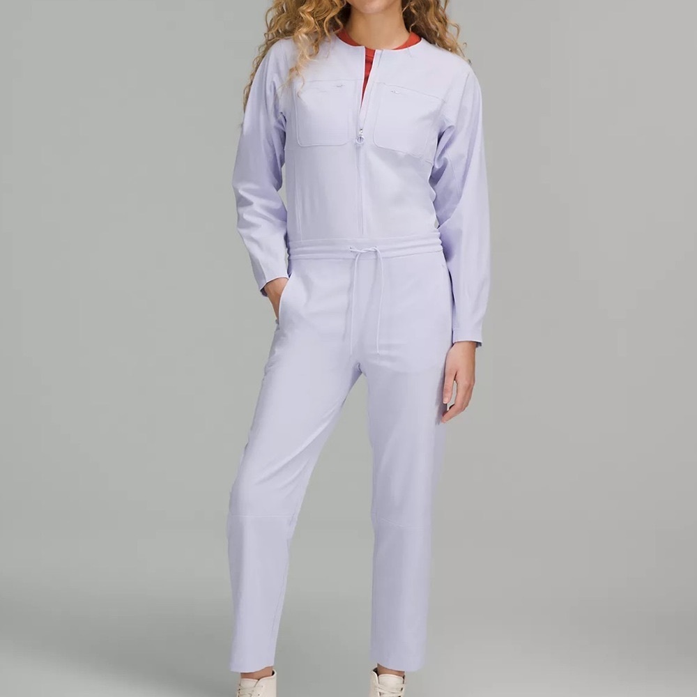 NWT Lululemon Ventlight Zippered Jumpsuit, Pastel Blue